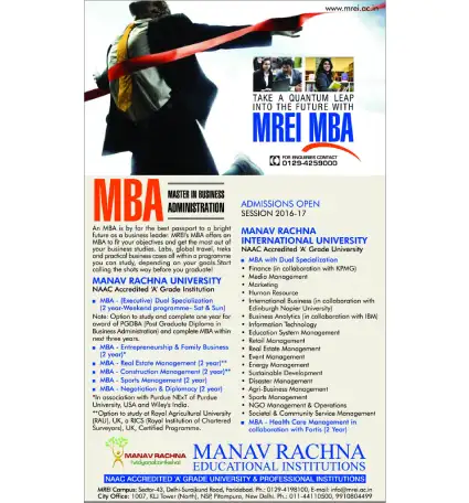 MREI MBA Advt. Delhi