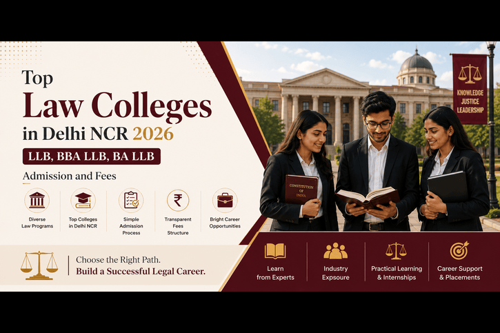 Top Law Colleges in Delhi NCR 2026: LLB, BBA LLB, BA LLB Admission and Fees
