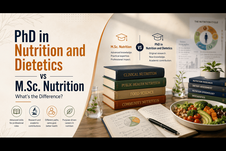 PhD in Nutrition and Dietetics vs M.Sc. Nutrition - What